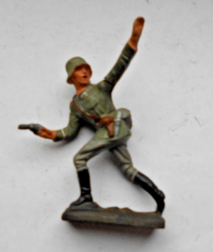 Soldat mit pistole lineol - soldat, pistole,